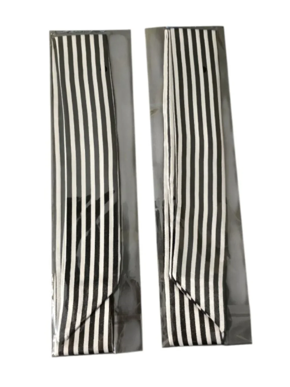 Black White Stripe Twilly Scarf Skinny Neck Scarf Purse Handle Wrap Hair Ribbon